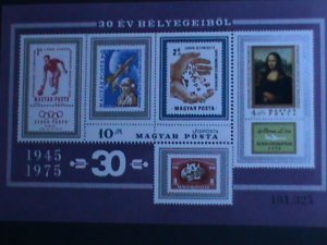 HUNGARY-1975  30TH ANNIV: HUNGARIAN STAMPS SCOTT NOT LISTED RARE-:MNH S/S VF