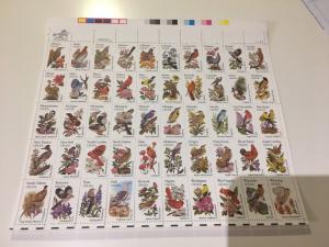 US 1953-2002 2002b State Birds & Flowers 20c sheet 50 UR 11111 MNH 1982