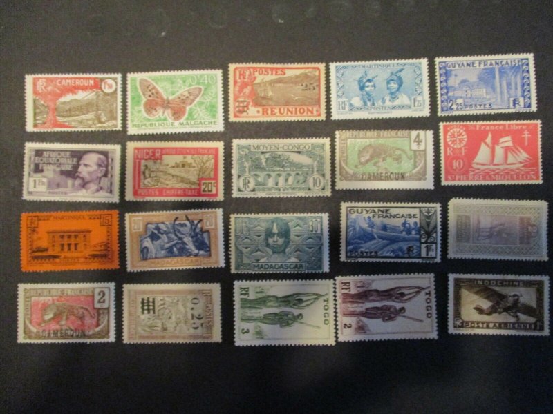 French Colonies / Area Assortment -  Hinged- (5D4) WDWPhilatelic #7