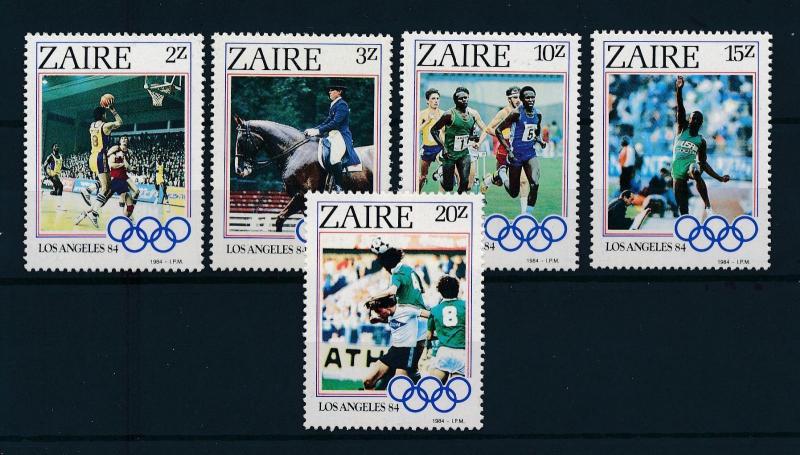 [75411] Zaire 1984 Olympic Games Los Angeles Basketball Football  MNH
