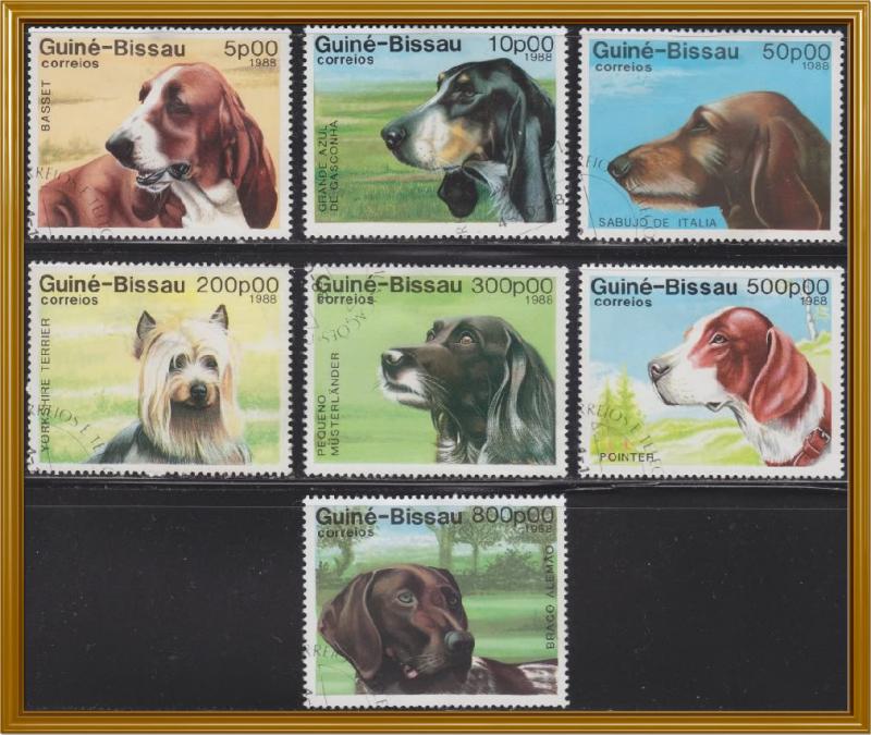 Guinea-Bissau 742-748 Dogs Set 1988