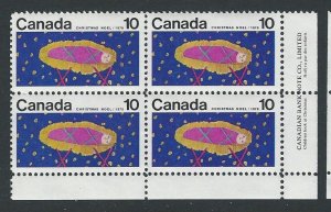 Canada  plate block  mnh  sc#  529