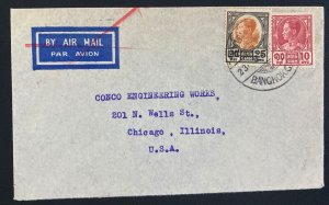 1950s Bangkok Thailand Airmail Cover To Engineering Works Chicago IL USA