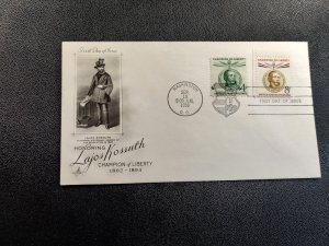 Lajos Kossuth, 1958 First Day Covers (Pair of Three)