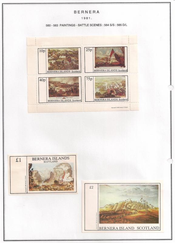 SCOTLAND - BERNERA - 1981 -Battle Scene - 4v Perf, Min, D/L Sheetx - MLH