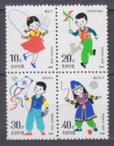 1989 North Korea 3059-3062VB Children's day and games 4,50 €