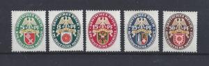 Germany, B28-B32, Coat of Arms (1929) Singles (See Desc.), **HInged** #2  (LL)