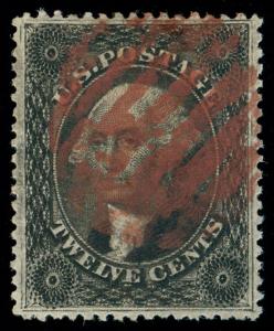 momen: US Stamps #36B USED 3 PF CERTS XF-SUP