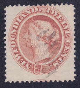 Newfoundland 28 Used 1865 12c Pale Red Brown Victoria VF