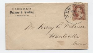 1858 #26 cover New York City drapers & tailors corner card [h.4728]