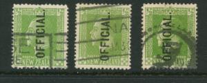 New Zealand  c1915 1/2d Official wmk / paper / perfs unch...