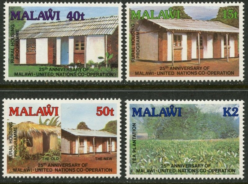 MALAWI Sc#554-557 1989 Rural Housing Complete Set OG Mint Hinged