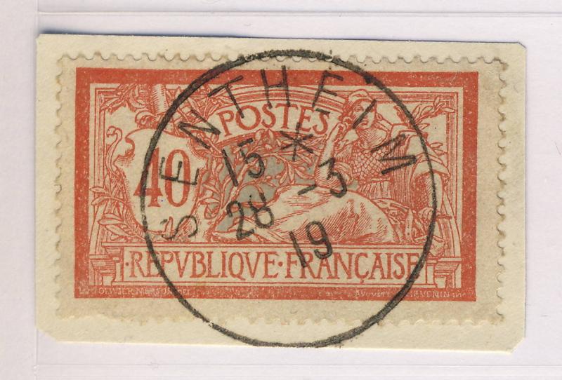 FRANCE 1919 - N°119 40c MERSON OBL. D'ALSACE LORRAINE SENTHEIM