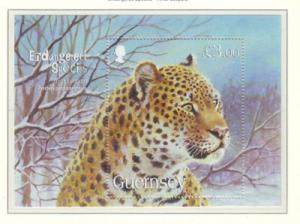 Guernsey Sc 1028 2009 Amur Leopard stamp sheet mint NH