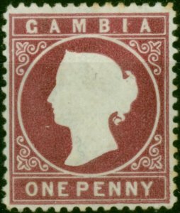 Gambia 1880 1d Maroon SG12b Fine MM (3)
