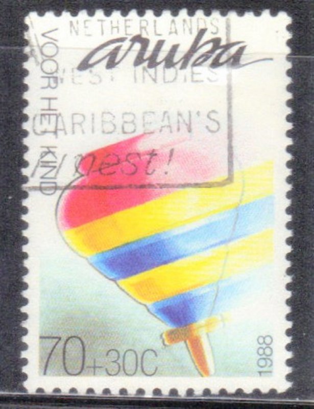 ARUBA  SCOTT# B14  **USED** 70c+30c   1988    SEE SCAN