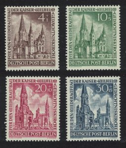Berlin Kaiser Wilhelm Memorial Church 4v 1953 MNH SG#B106-B109