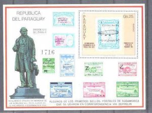 Paraguay 1951 MNH s/s Hill/Zeppelin SCV30