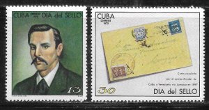 Cuba 1693-1694 1972 Stamp Day MNH