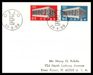 Norway 533-534 Europa Typed FDC