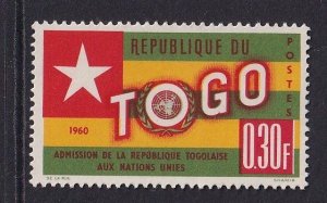 Togo   #386 MNH  1961  flag and UN emblem 30c