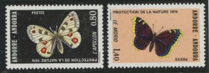 Andorra (French) #251-252 Mint (NH) Single (Complete Set) (Butterflies)