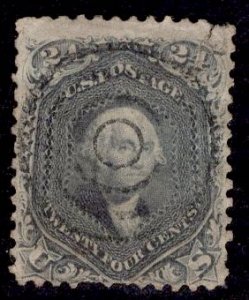 US Stamp #70B 24c Steel Blue USED SCV $850