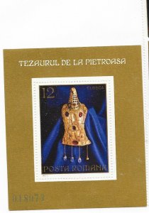 ROMANIA Sc 2434 NH SOUVENIR SHEET OF 1973 - ART - GOLD TREASURE