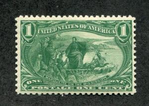 UNITED STATES 285, MINT F-VF NH, 1c TRANS-MISS.