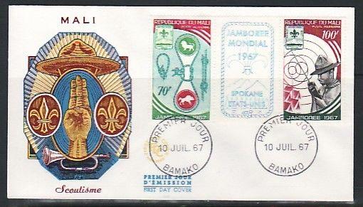 Mali, Scott cat. C50 A. Idaho World Scout Jamboree issue. First day cover. ^