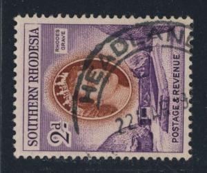 SOUTHERN RHODESIA - SG 80 CANCELLED HEADLANDS LARGE DOUBLE CIRCLE DS