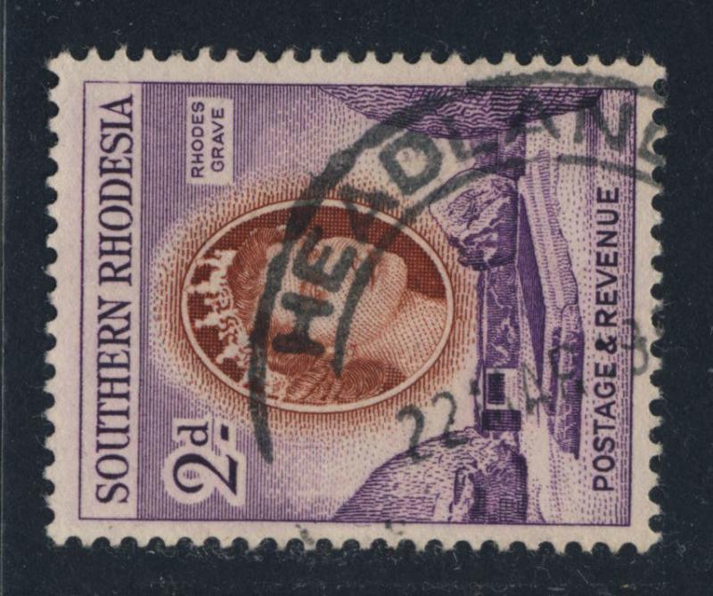 SOUTHERN RHODESIA - SG 80 CANCELLED HEADLANDS LARGE DOUBLE CIRCLE DS