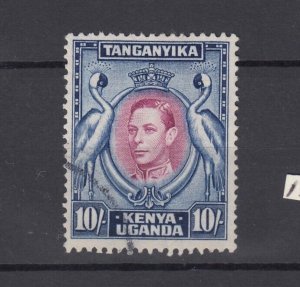 Kenya Uganda and Tanganyika KGVI 1938 10/- p13.25/13.75 SG149 Fine Used BP11661