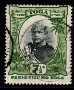 TONGA SG48 1897 7½d BLACK & GREEN FINE USED