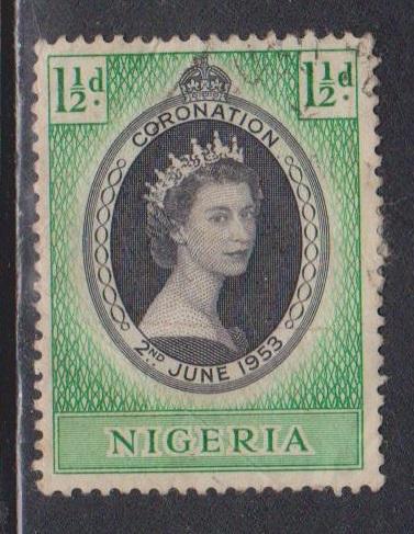 NIGERIA Scott # 79 Used - QEII Coronation