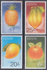 KENYA Sc # 713-6 CPL MNH SET of 4 - VARIOUS FRUITS