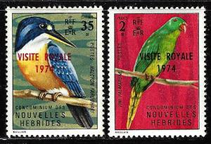 New Hebrides, French #200-201 MNH Set of 2 Birds cv $11.50