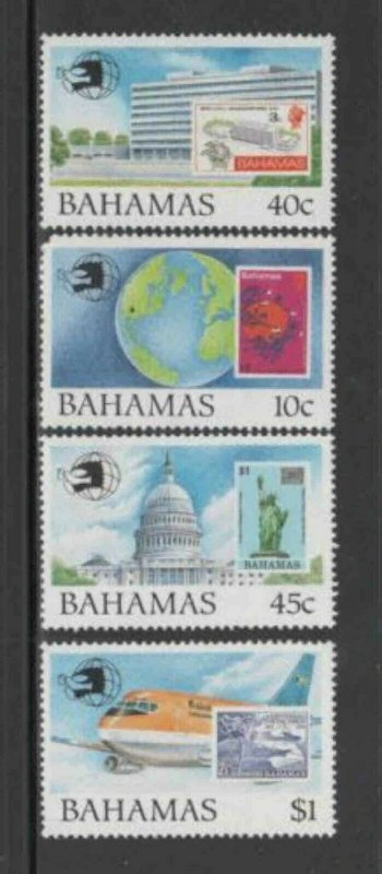 BAHAMAS #683-686 1989 WORLD STAMP EXPO '89 MINT VF NH O.G