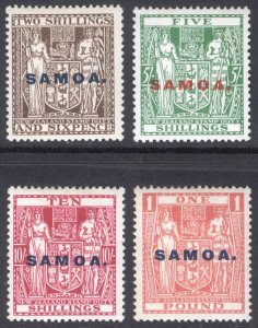 Samoa 1932 2/6-£1 Postal Fiscal Wmk 61 Scott 57-73 SG 171-174 MVLH Cat $183