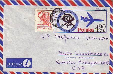 Poland, Airmail, Postal Stationery, Astronomy