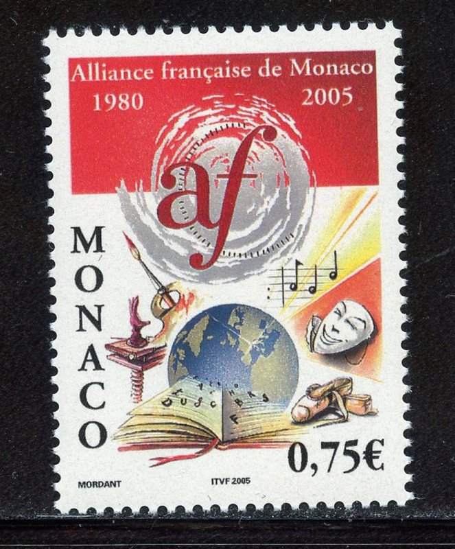 Monaco 2356 MNH, French Alliance of Monaco 25th. Anniv. Issue from 2004.