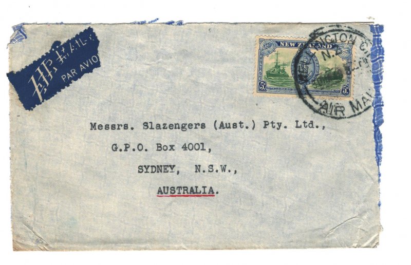 New Zealand 1948 Commercial Cover to Australia