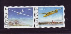 Lithuania Sc 757-758 2003 Gliders stamp set mint  NH
