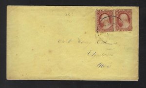 UNITED STATES #26 PAIR ON COVER GOOD CONDITION - Q9