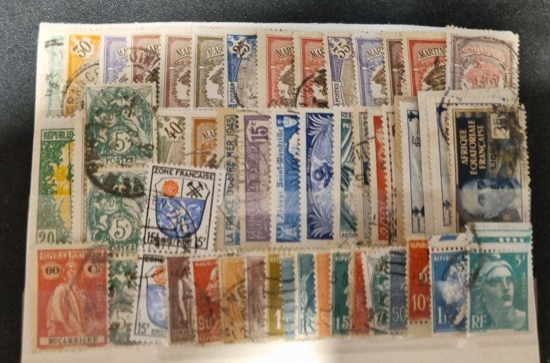 France amazing lot and colonies.. special Stamps #691 Mint And Used. .