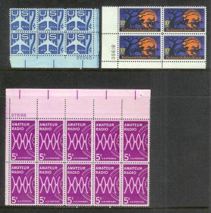 UNITED STATES (198) Blocks/Plate Blocks/Strips Stamps ALL Never Hinged FV=$67+