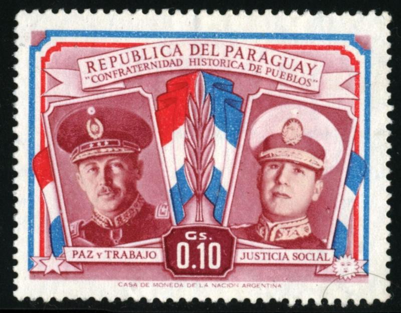 PARAGUAY - SC #487 - Used - 1955 - Item PARA001