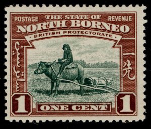 NORTH BORNEO GVI SG303, 1c green & red-brown, M MINT.