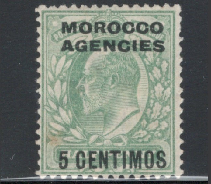 Great Britain Offices Morocco 1907 Surcharge 5c on 1/2p Scott # 34 MH