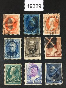 MOMEN: US STAMPS # 178-179,183,185,205,210-212,216 USED $127 LOT #19329